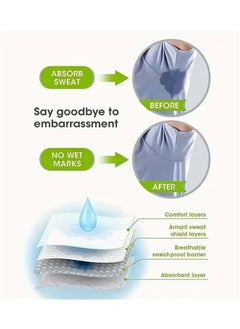 Generic 50 PCS Disposable Underarm Sweat Pads - Ultra-Absorbent, Invisible & Hypoallergenic Sweat Shields for Men & Women (No Stains, No Residue, All-Day Freshness)  - Image 4