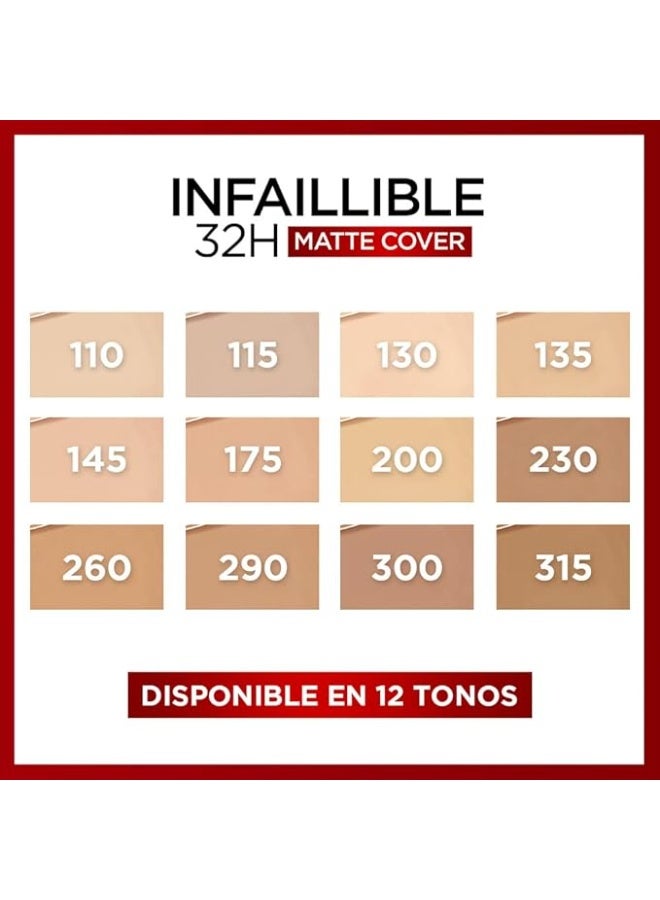 لوريال باريس كريم أساس إنفيليبل، تغطية مطفية تدوم 32 ساعة، درجة لون محايدة 130 - Image 2