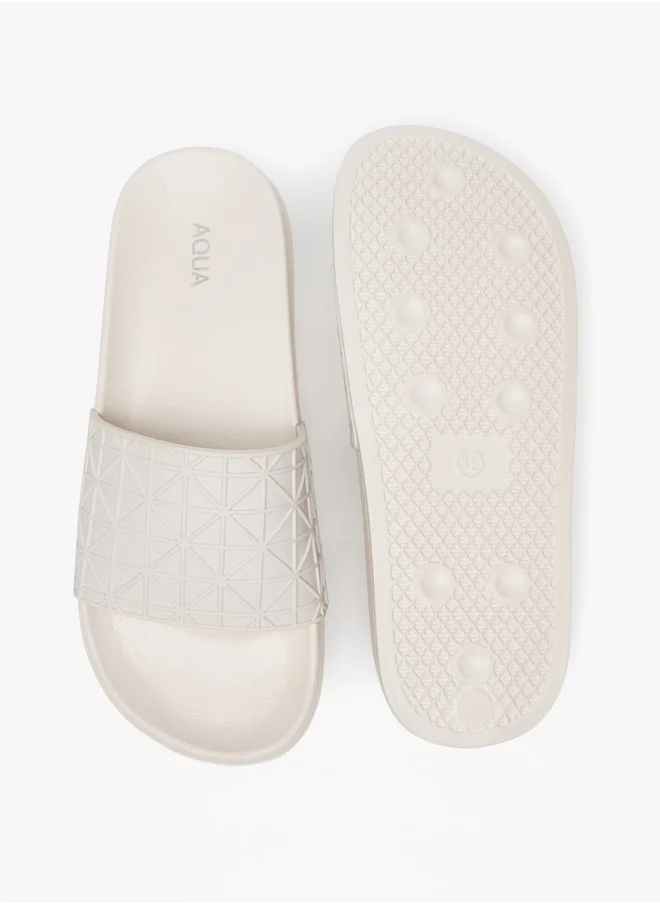Aqua Women's Textured Slip-On Slides