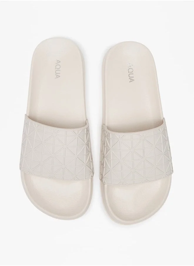 أكوا Women's Textured Slip-On Slides