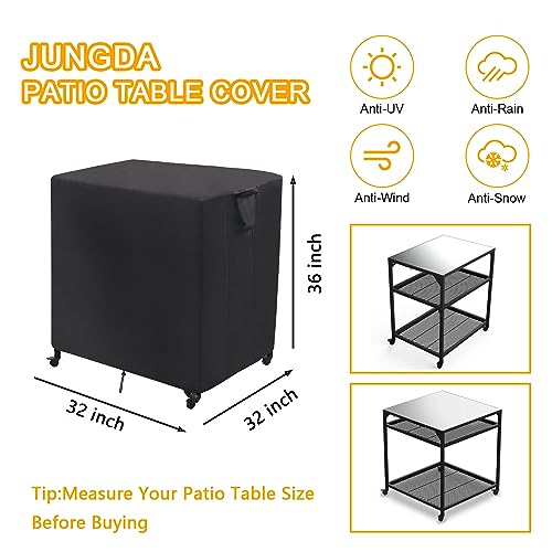 Jungda Pizza Oven Table Cover for Ooni Large Modular Table,Outdoor Prep Cart Table Cover for Ooni Pizza Oven Stand - 32 x 32 x 36 Inch - Image 3