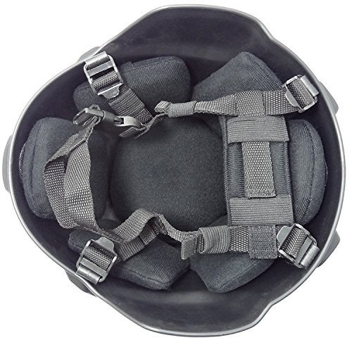 ATAIRSOFT Tactical Airsoft Paintball MICH 2000 Helmet with Side Rail & NVG Mount Black - Image 5