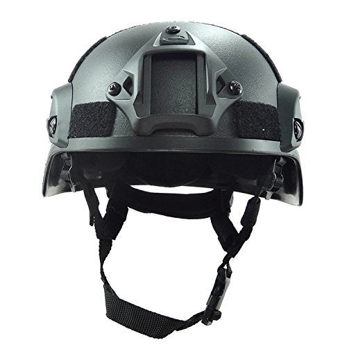 ATAIRSOFT Tactical Airsoft Paintball MICH 2000 Helmet with Side Rail & NVG Mount Black - Image 2