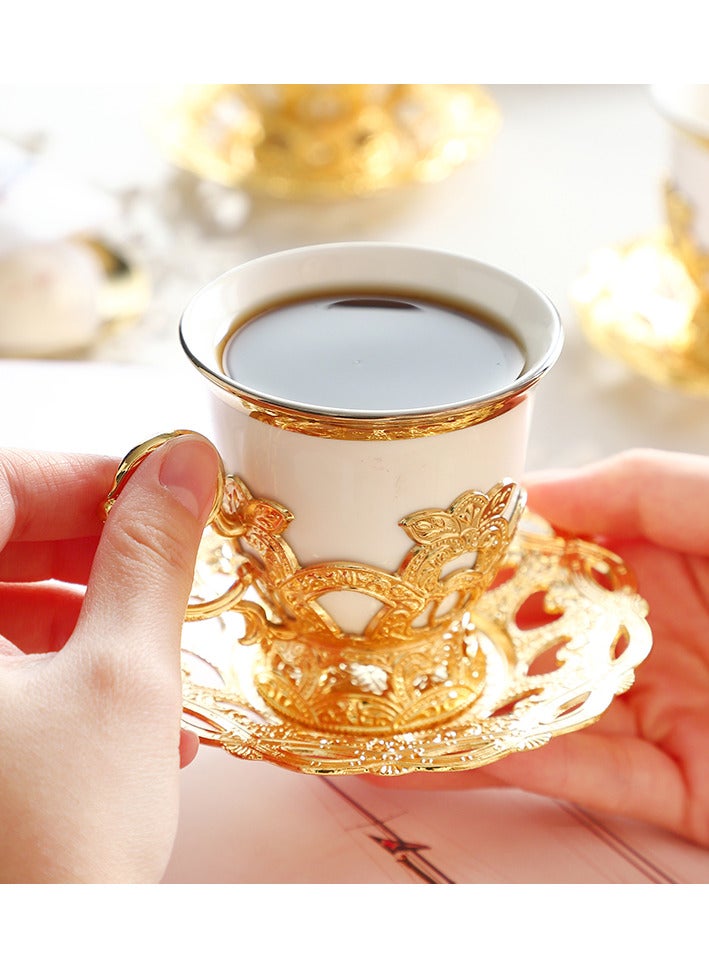 Premium Coffee Cups Set with 2 Cup and 2 Plate for Home, Office, Gift Box for Men and Women  - Image 2