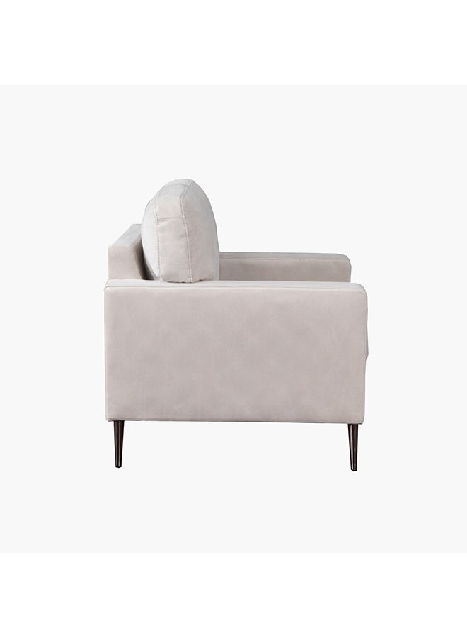 هوم بوكس أريكة كرسي بذراعين من القماش البيج مقعد واحد من إريا 87 × 91 × 88 سم - Image 4