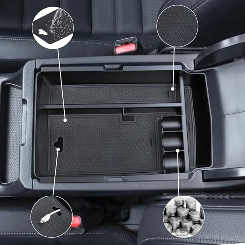 SwiftGaze Center Console Organizer for 2023-2025 Honda CR-V, Armrest Storage Tray with Magnetic Hidden Organizer Charging Station Caddy, ABS Car Interior Accessories OEM Style Leather Texture-3PCS - Image 4