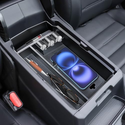 SwiftGaze Center Console Organizer for 2023-2025 Honda CR-V, Armrest Storage Tray with Magnetic Hidden Organizer Charging Station Caddy, ABS Car Interior Accessories OEM Style Leather Texture-3PCS - Image 5