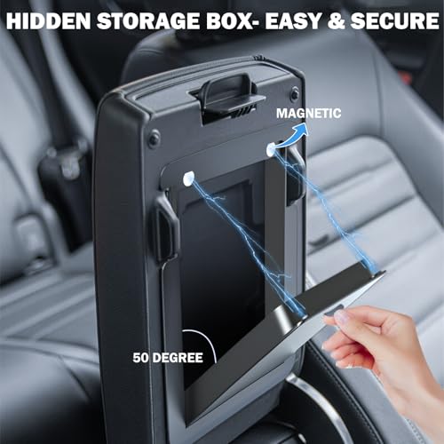 SwiftGaze Center Console Organizer for 2023-2025 Honda CR-V, Armrest Storage Tray with Magnetic Hidden Organizer Charging Station Caddy, ABS Car Interior Accessories OEM Style Leather Texture-3PCS - Image 2