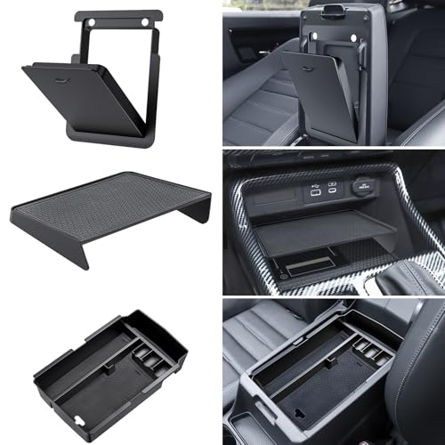 SwiftGaze Center Console Organizer for 2023-2025 Honda CR-V, Armrest Storage Tray with Magnetic Hidden Organizer Charging Station Caddy, ABS Car Interior Accessories OEM Style Leather Texture-3PCS - Image 1