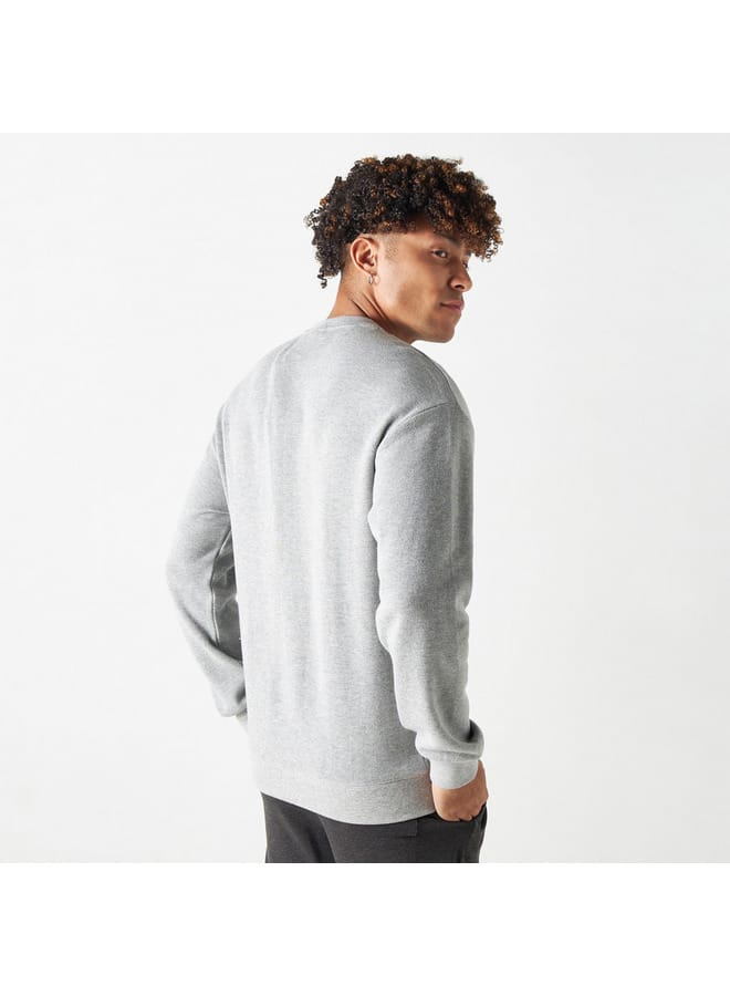 STARTER Starter Logo Print Pique Sweatshirt with Long Sleeves  - Image 3