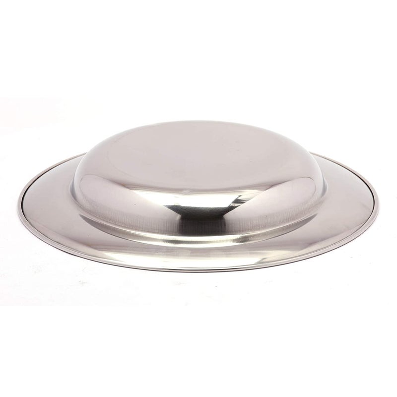Next Future Set of 4 Plates Stainless Steel Deep SoupBreakfastMaggiPastaGravy Plate Large Size with Mirror Polish Heavy Gauge Soup Plate Diameter 10 Inches 254 cms - Image 3