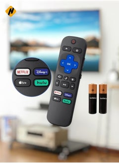 Replacement Roku TV Remote Control, Compatible with TCL Roku, Hisense Roku, ON Roku, Sharp Roku (NOT for Roku Stick and Box) - With Battery