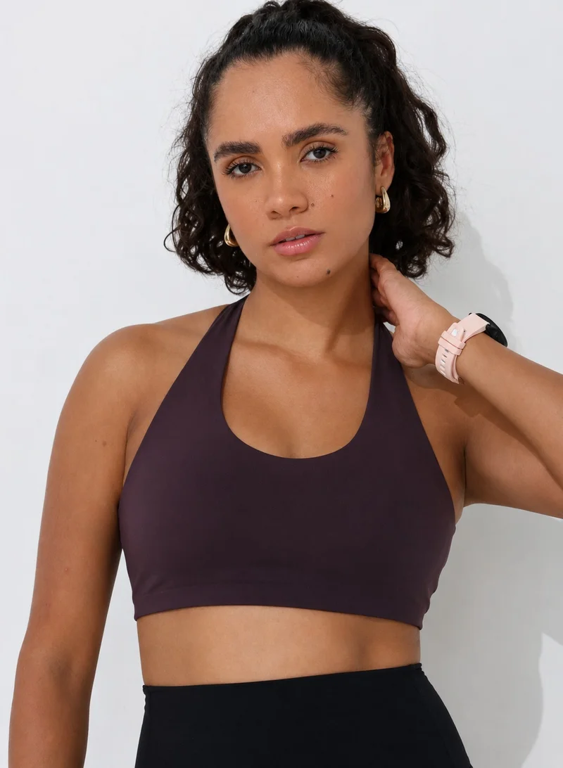 Mohuki Purple Active Low Crossback Bra for Women | Best Price UAE