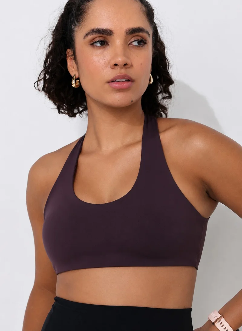 Mohuki Purple Active Low Crossback Bra for Women | Best Price UAE