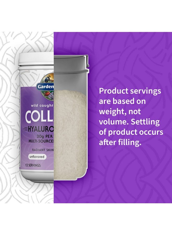 Garden of Life Marine & Grassfed Collagen Peptides Powder Supplement (Type I Iii) With Probiotics Bcaas & Hyaluronic Acid For Radiant Hair Skin & Nails Unflavored 20G Per Serving 12 Servings  - Image 5
