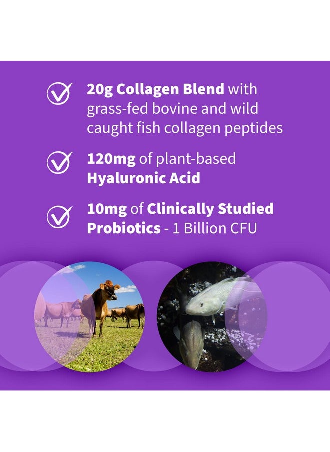 Garden of Life Marine & Grassfed Collagen Peptides Powder Supplement (Type I Iii) With Probiotics Bcaas & Hyaluronic Acid For Radiant Hair Skin & Nails Unflavored 20G Per Serving 12 Servings  - Image 4