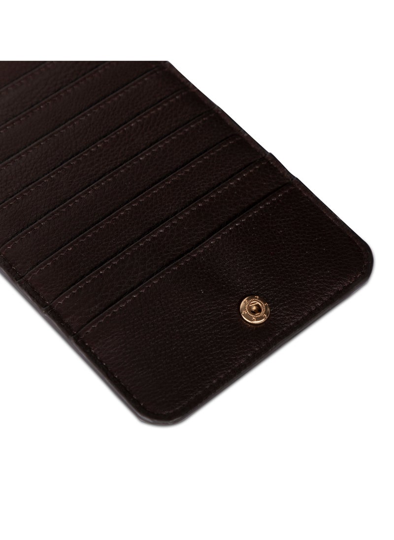 SKENZBI - Women's Wallet  RFID Blocking Leather Multi Card Organizer with Zipper Pocket Brown - Image 1
