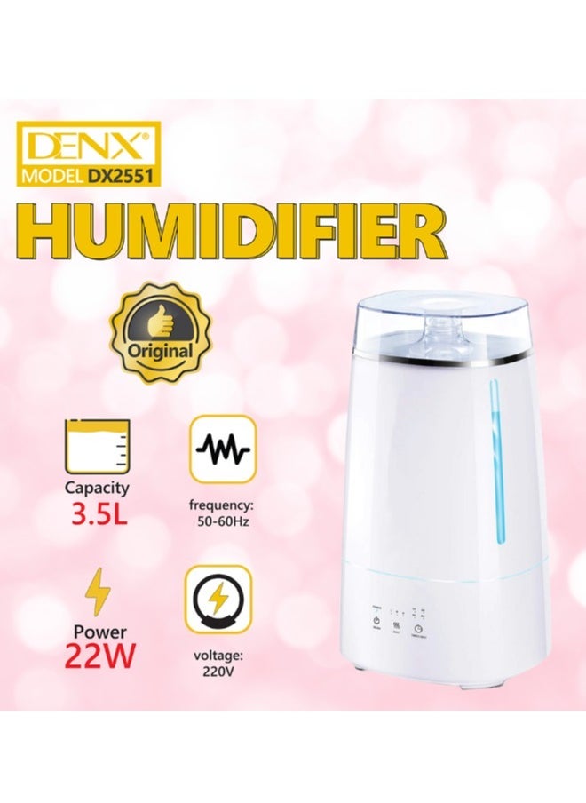 Denx Humidifier And Diffuser Features 22 Watts Of Power And A Capacity Of 3.5 Liters To Humidify And Purify The Air - Image 3