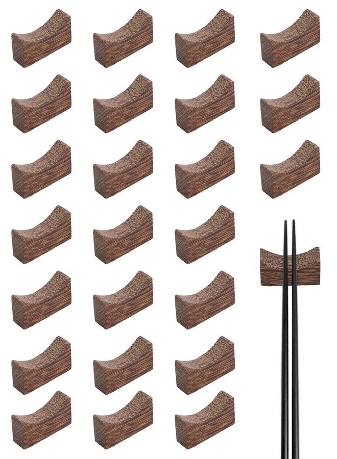 Gabrella 24 Pcs Wooden Chopstick Holders, Chopstick Rest Wooden Cutlery Stand Rack Set for Home Kitchen Hotel Restaurant Dining - Image 1