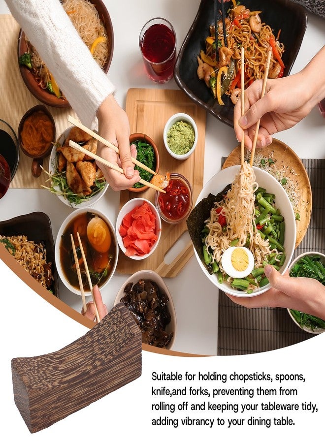Gabrella 24 Pcs Wooden Chopstick Holders, Chopstick Rest Wooden Cutlery Stand Rack Set for Home Kitchen Hotel Restaurant Dining - Image 3