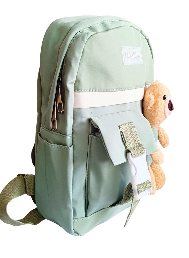 GOLD LEAF Teddy Bear Backpack For kids.Cartoon Stuffed Animal Children'S Rucksack Bear School Bag Kindergarten Preschool Bookbag Primary Bookbags Best Gift for Boys Girls Age 6-10 (Mint Green) - Image 2