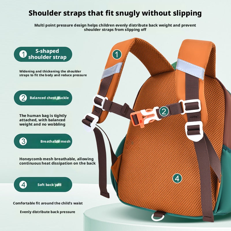 Sesame Baby Kids Backpack, Cartoon, Lightweight, Waterproof - Image 3