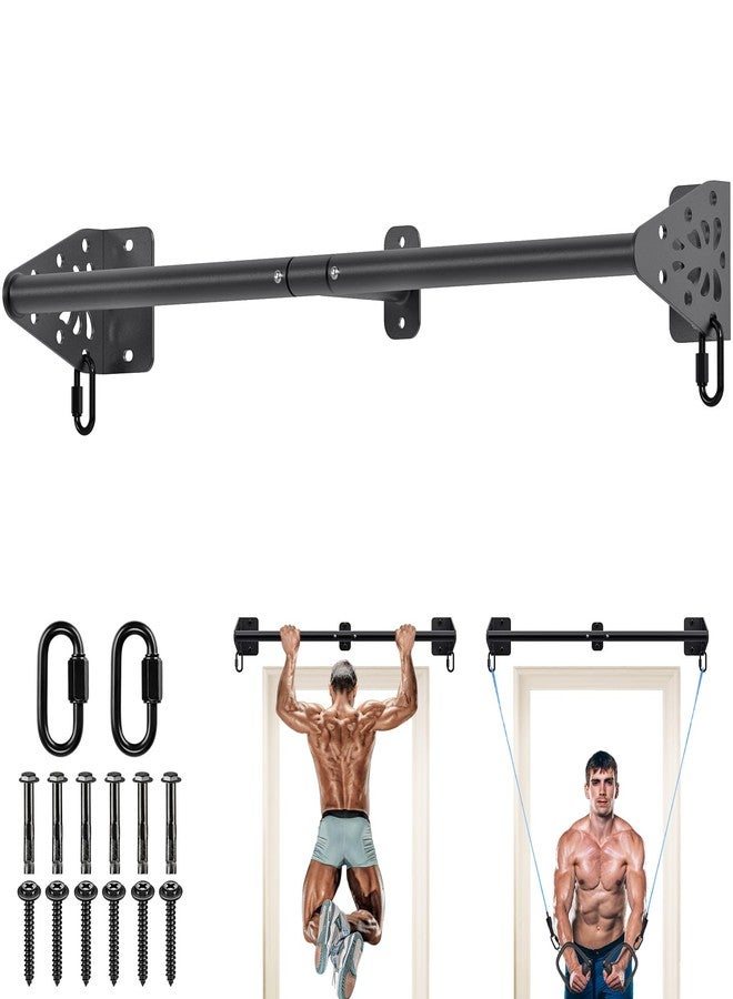 Kipika Heavy Duty Wall Mounted Pull Up Bar, Doorway Pull-Up Bar for Home Gym, Upper Body Strength Training (32" Straight Type) - Image 1