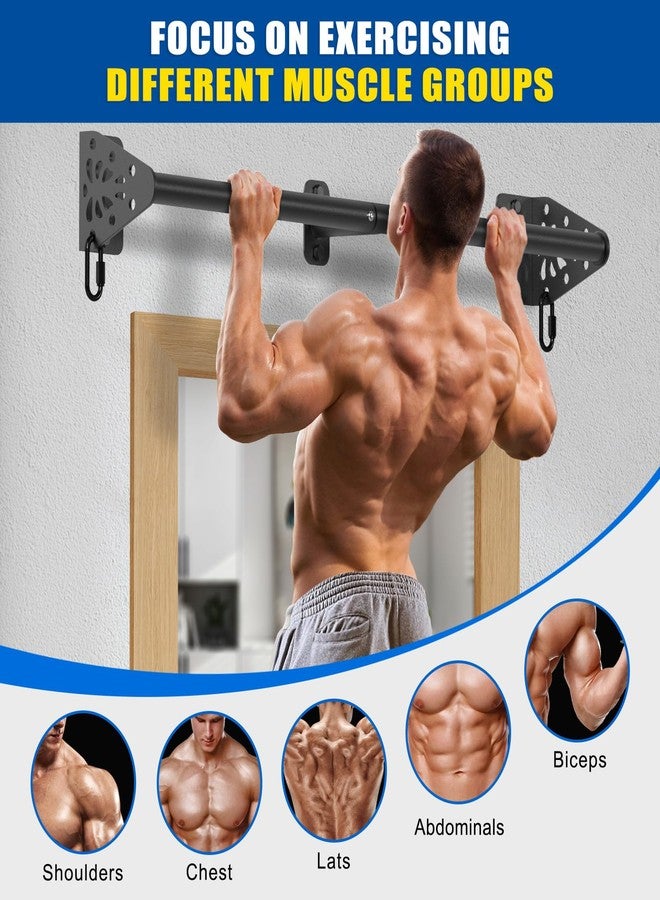 Kipika Heavy Duty Wall Mounted Pull Up Bar, Doorway Pull-Up Bar for Home Gym, Upper Body Strength Training (32" Straight Type) - Image 4