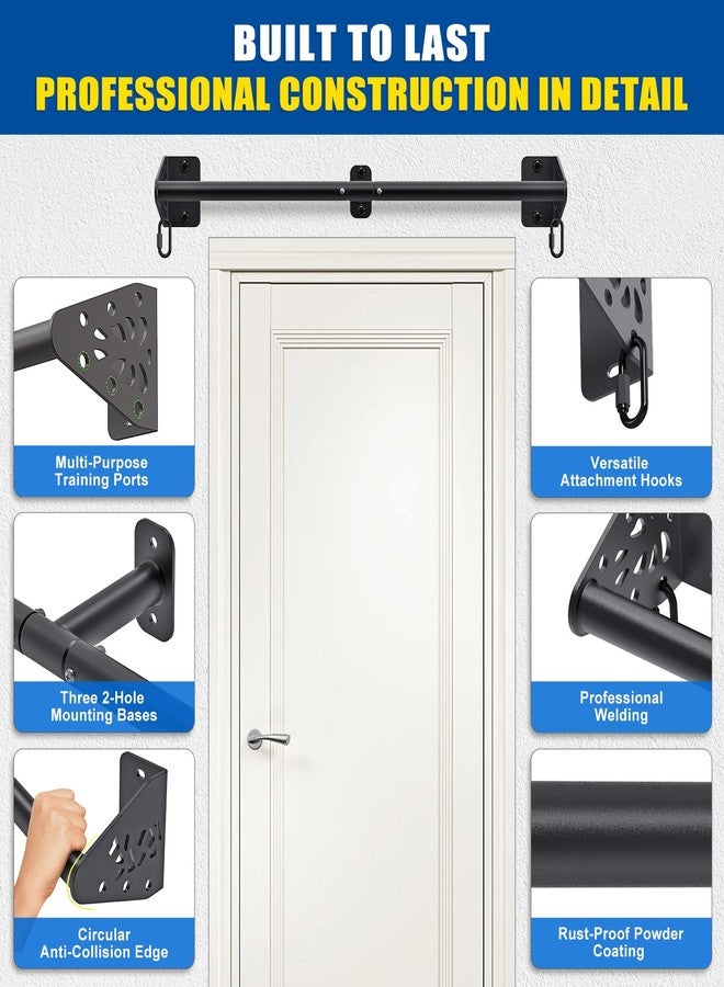 Kipika Heavy Duty Wall Mounted Pull Up Bar, Doorway Pull-Up Bar for Home Gym, Upper Body Strength Training (32" Straight Type) - Image 3