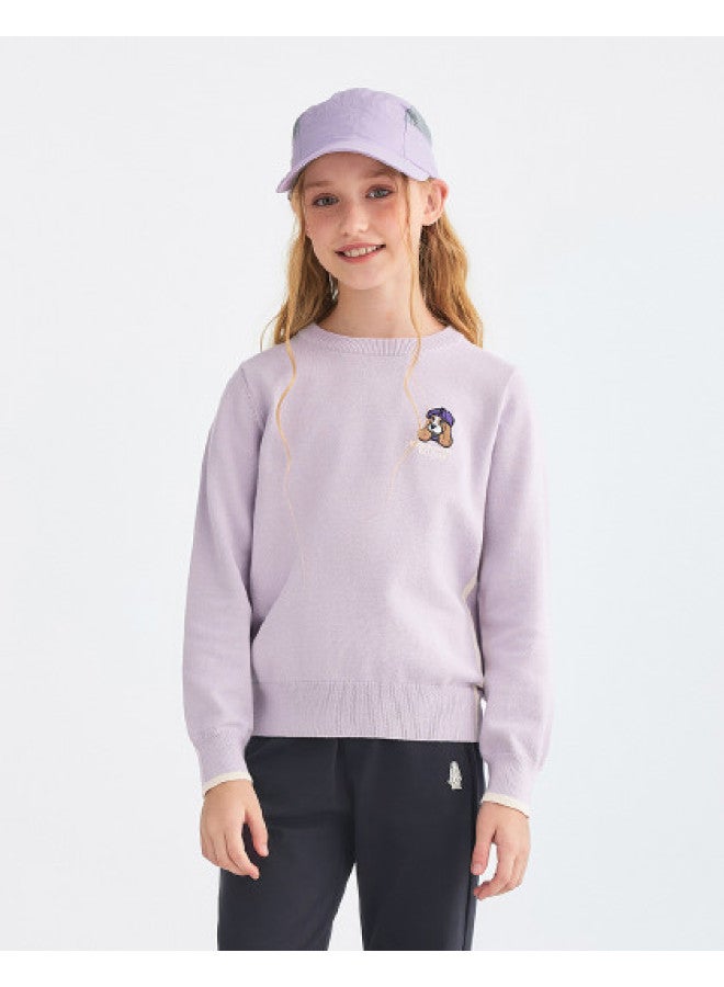 Hush Puppies Neutral Style Boys And Girls Autumn And Winter New Line Clothing Casual Versatile Children's Knitwear Junior High School Students New Year's Outfit - Image 1