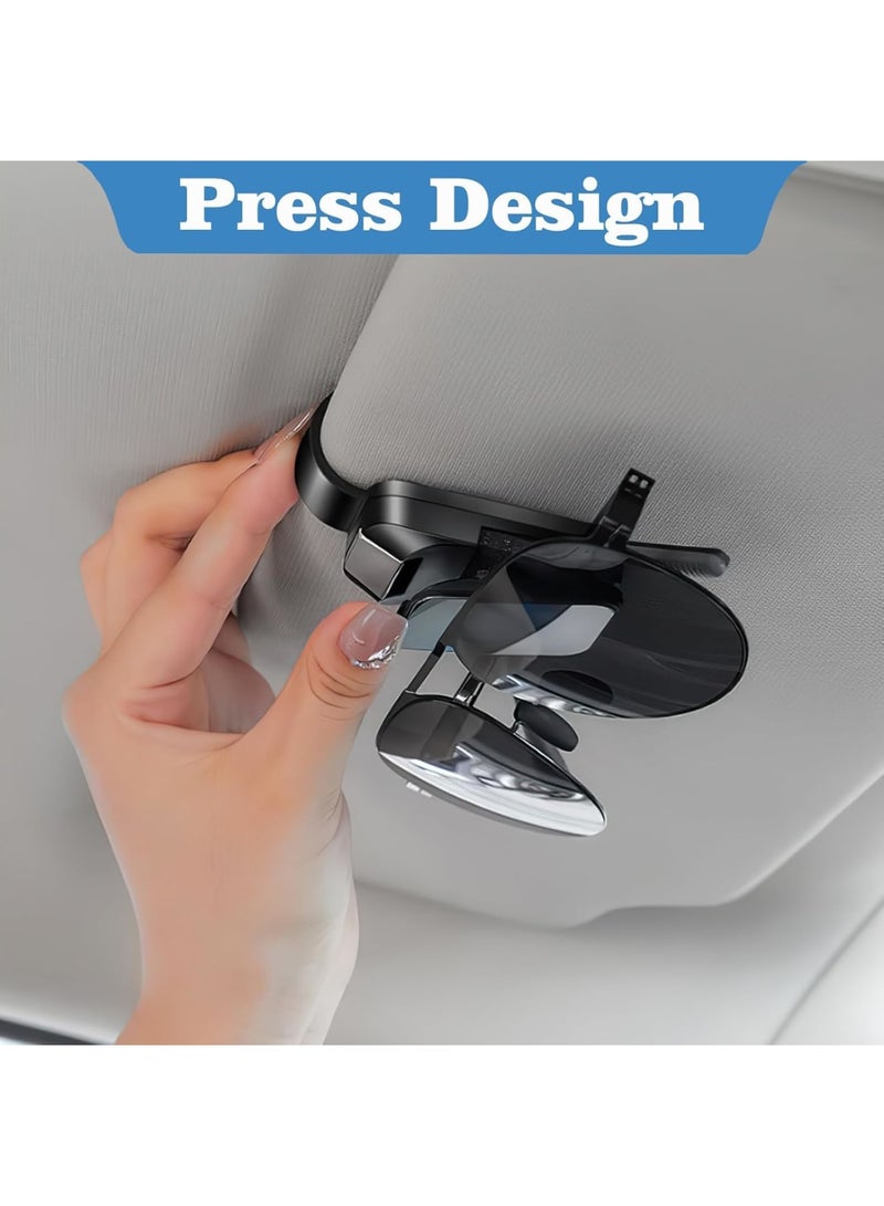 Car Sunglass Holder Clips for Visor Organizer, Universal Clip for Sunglasses, Eyeglasses, and Accessories Storage, Adjustable Visor Sunglasses Clip (2 Pack,Black u0026 White) - Image 4