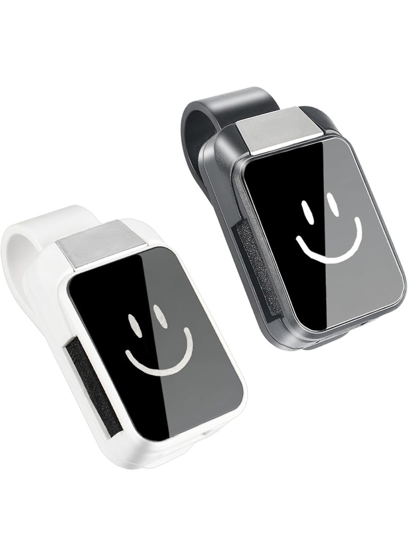 Car Sunglass Holder Clips for Visor Organizer, Universal Clip for Sunglasses, Eyeglasses, and Accessories Storage, Adjustable Visor Sunglasses Clip (2 Pack,Black u0026 White) - Image 1