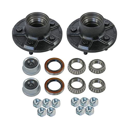 JDMSPEED Trailer Idler Hub Kits 5 on 4.5" for 3500 lbs Axle 1/2"-20 Thread 22017K Set of 2 - Image 1