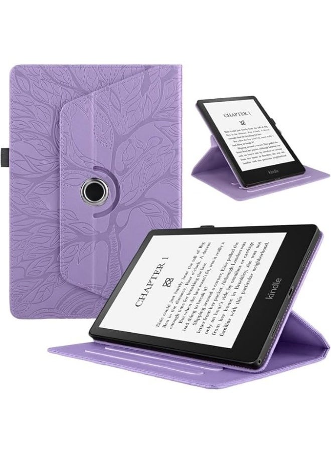 جنرال - متوافق مع Kindle Paperwhite الجيل الحادي عشر بحجم 6.8 بوصة عام 2021 ، غطاء كتاب إلكتروني “شجرة الحياة” ، مصنوع من مادة البولي يوريثين الحرارية (TPU) مع جلد PU - Image 1