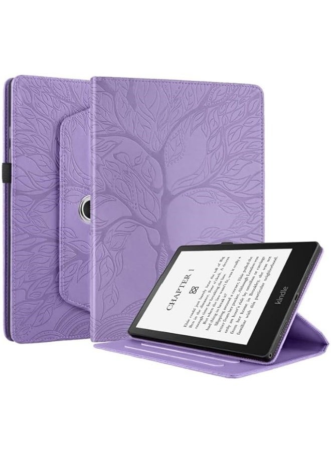 جنرال - متوافق مع Kindle Paperwhite الجيل الحادي عشر بحجم 6.8 بوصة عام 2021 ، غطاء كتاب إلكتروني “شجرة الحياة” ، مصنوع من مادة البولي يوريثين الحرارية (TPU) مع جلد PU - Image 1