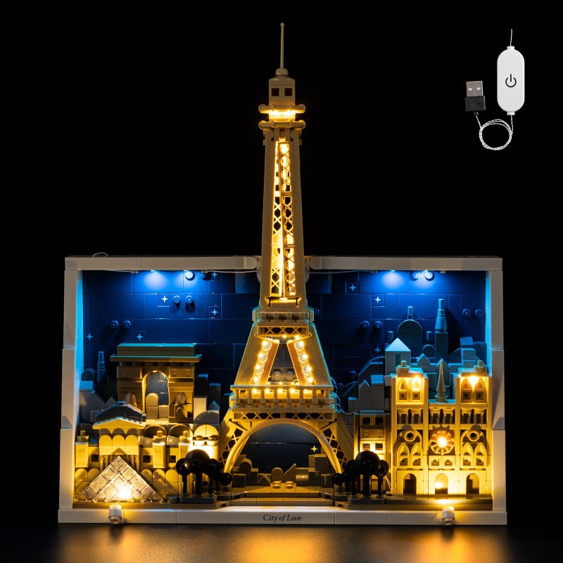 Nitemode Lighting Compatible with Lego Architecture Paris City of Love 21064 Building Set Upgraded Brightness Adjustable Lighting AccessoriesJUST Lights - Image 3