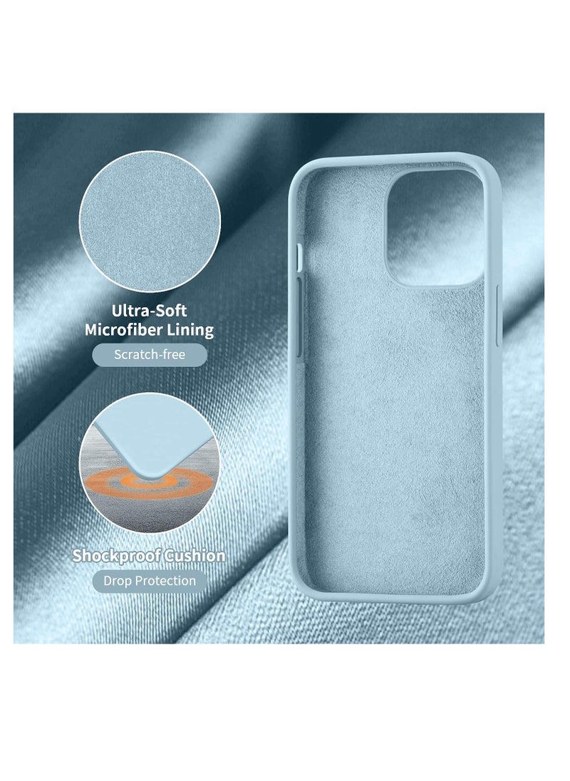 Generic - Silicone Shockproof Liquid Soft TPU Slim Back Cover for iPhone 13 Pro Max 6.7in LIGHT BLUE - Image 1