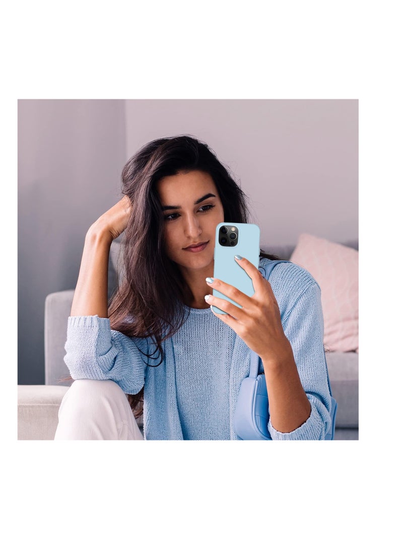 Generic - Silicone Shockproof Liquid Soft TPU Slim Back Cover for iPhone 13 Pro Max 6.7in LIGHT BLUE - Image 1
