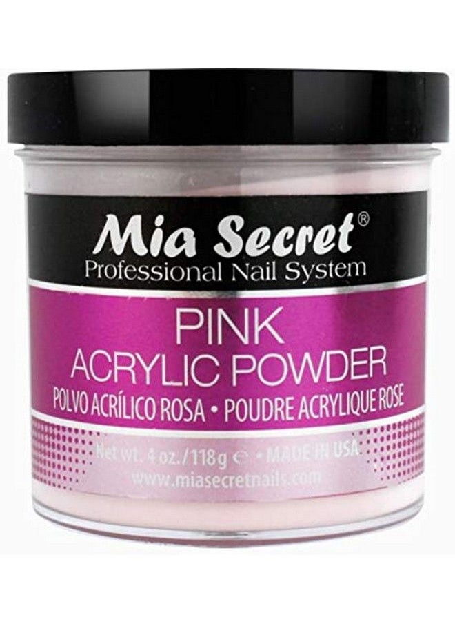 MIA SECRET 4 Oz Acrylic Powder 3Pc Set Pink Clear & White Made In Usa  - Image 3