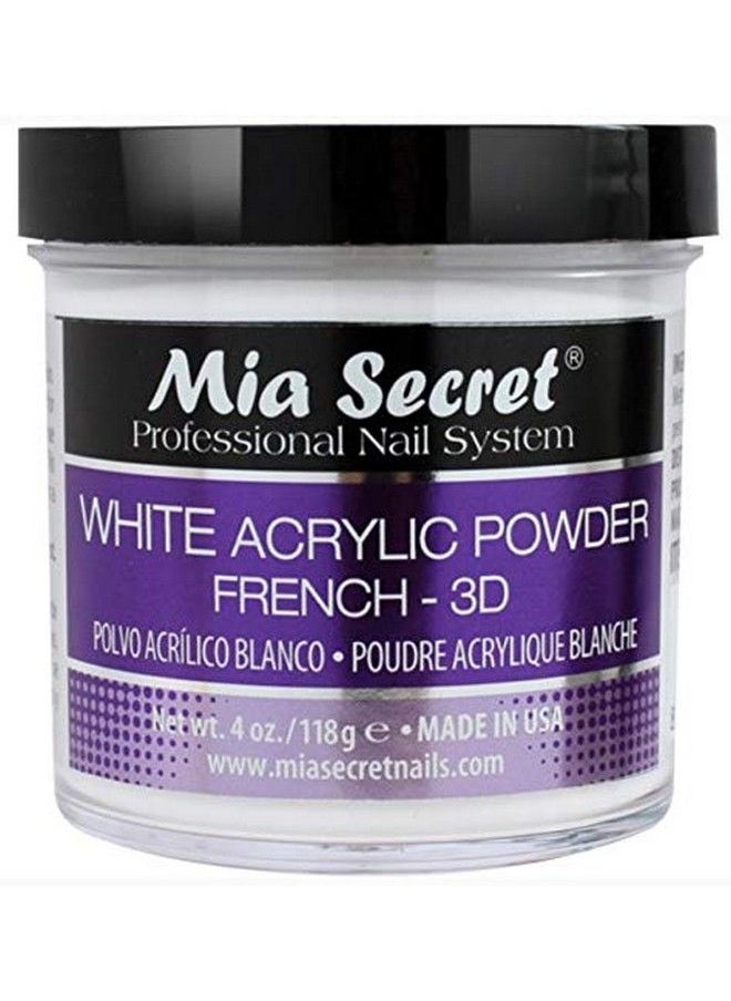 MIA SECRET 4 Oz Acrylic Powder 3Pc Set Pink Clear & White Made In Usa  - Image 5