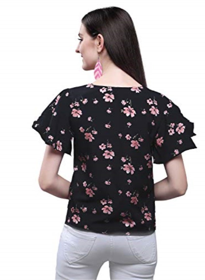 Oomph! بلوزة نسائية بدون أكمام من الكريب بقصّة عادية من OOMPH! - Image 3