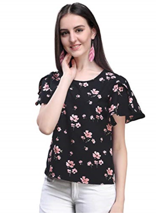 Oomph! بلوزة نسائية بدون أكمام من الكريب بقصّة عادية من OOMPH! - Image 1