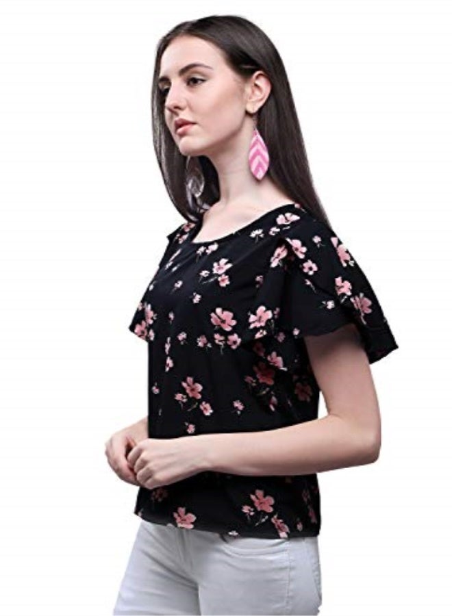 Oomph! بلوزة نسائية بدون أكمام من الكريب بقصّة عادية من OOMPH! - Image 2