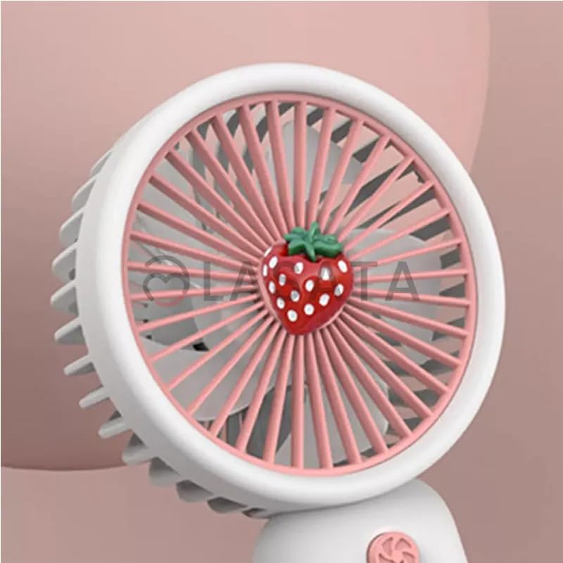MIRADH Mini Handheld Fan (Upto 6 Hours Running) Rechargeable 2000 Mah Battery Operated Portable Fan, Desk Fan, Carry It Anywhere (Pink) - Image 5