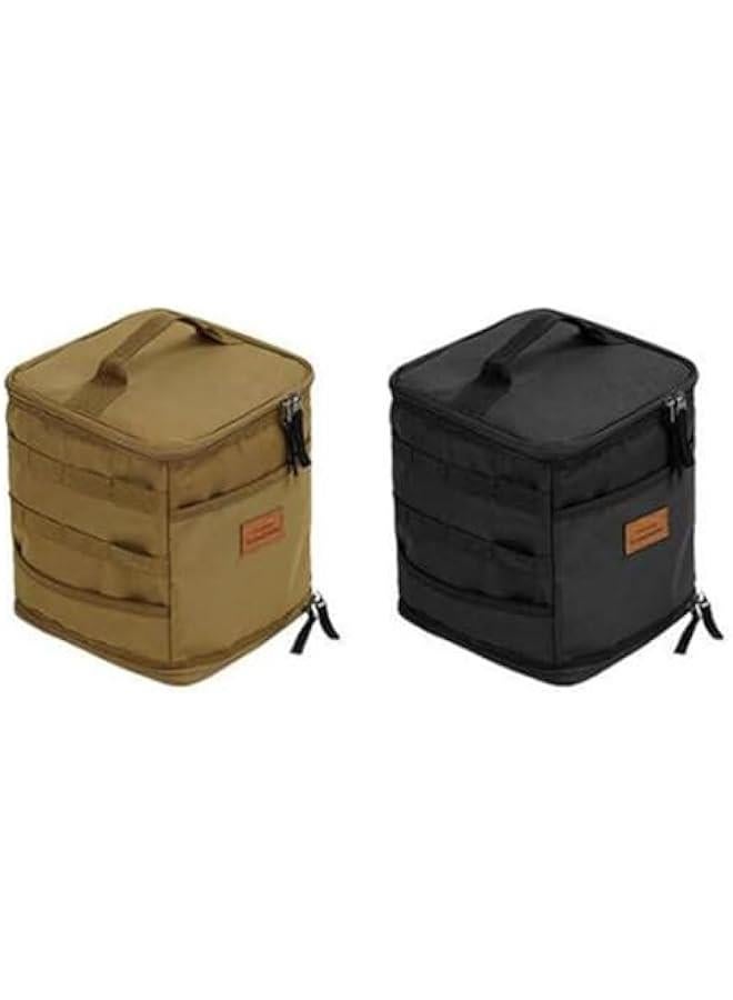 Picnic Storage Bag, Camping Tote Bag, Camping Storage Bag, Gas Tank Storage Bag for Backpacking, Khaki, 21.5cmx21.5cmx23.5cm  - Image 4