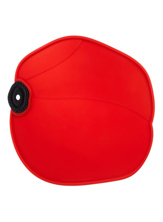 Charles Viancin Large Silicone Cutting Board - Poppy Design Flexible Cutting Mat - 12 x 16 Inches - Image 3