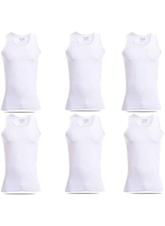 COTTONIL Scoop Neck Sleeveless Pack Of 6 Undershirts 