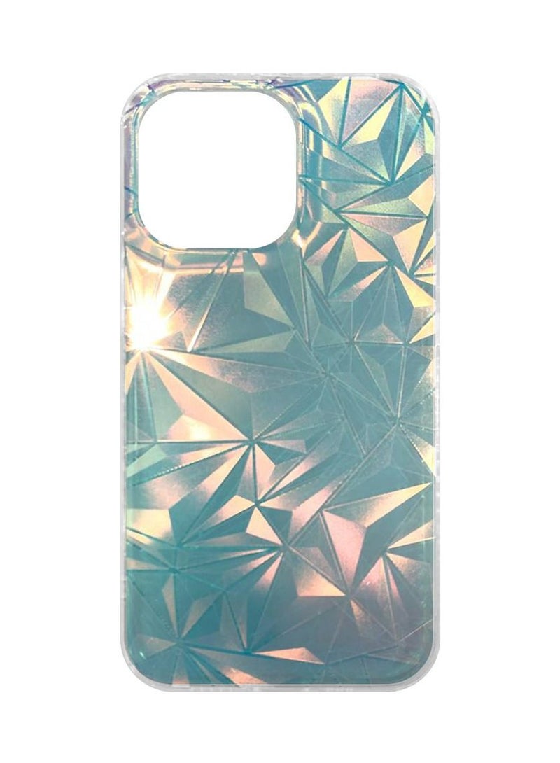 JOWAY iPhone 13 Pro Holographic Abstract Art Case Cover Gradient Rainbow Color Effect Aesthetic Painting Geometric Pattern Back Cover  - Image 2