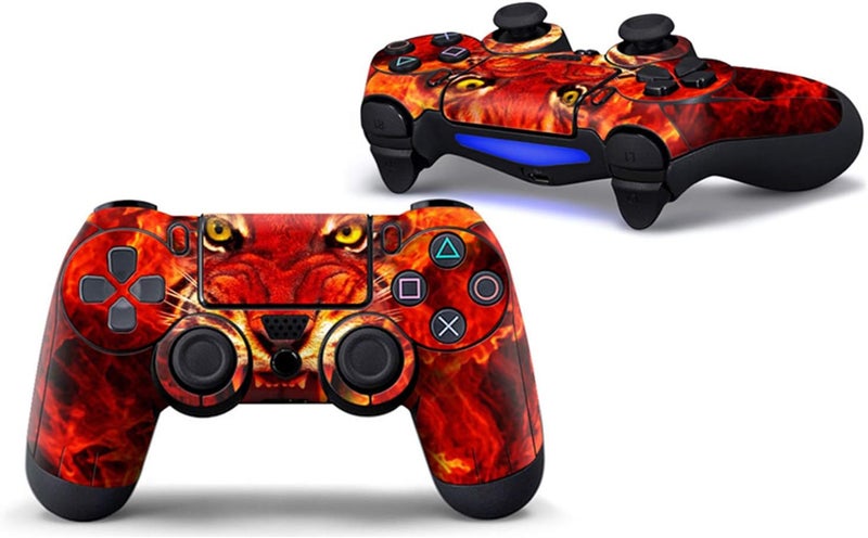 Oiokew جلد ليد تحكم PS4، 3 قطع ملصق غطاء فينيل كامل الجسم ليد تحكم بلاي ستيشن 4 (يد تحكم PS4 رقم 1) تصميم عصري لمعظم المنتجات - Image 5