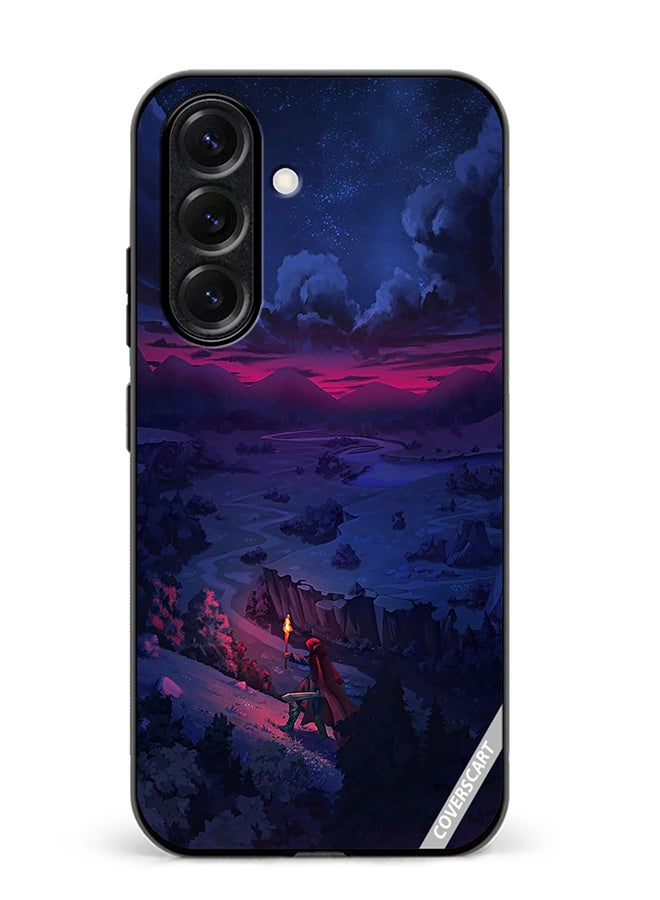 VR CREATIVE Protective Case Cover For Samsung Galaxy S25 Plus Person Walking On Mountain Design Multicolour